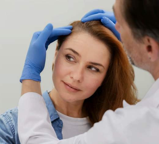 Hairline Design Before Female Hair Transplant at Vivid Clinic