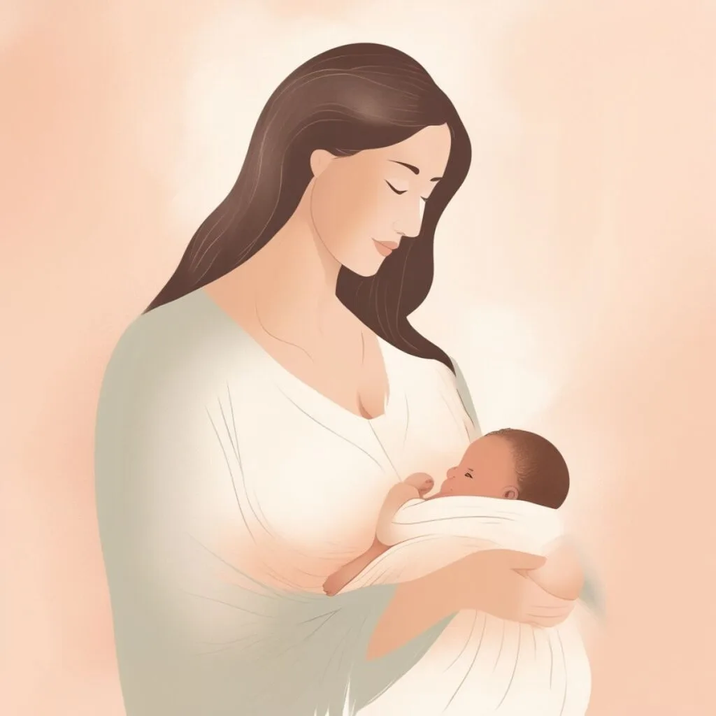 Mother holding baby symbolizing pregnancy breast changes