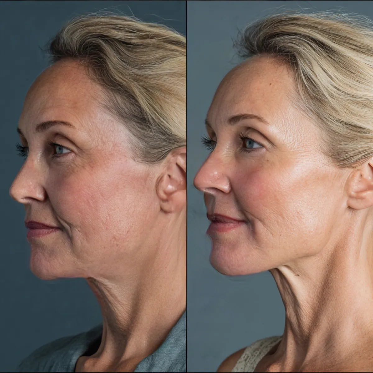 Естественный результат подтяжки лица, сводящий к минимуму негативные побочные эффекты пластической операции на лице.