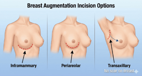 انواع برش جراحی بزرگ کردن سینه: راهنمای کامل برای انتخاب تکنیک مناسب در کلینیک ویوید استانبول