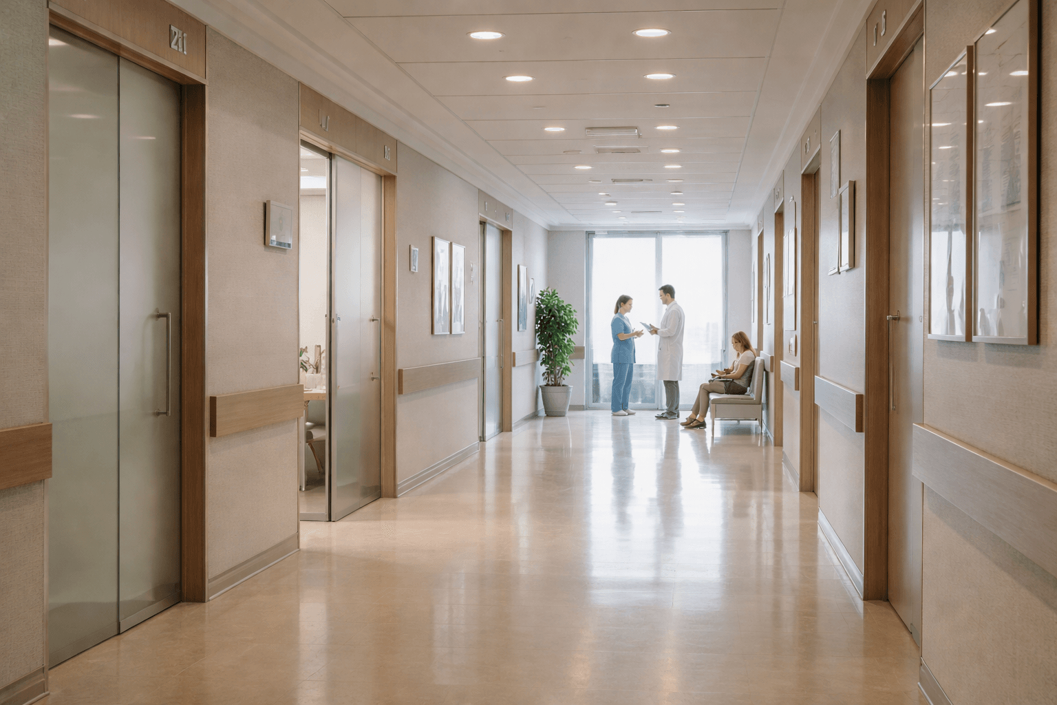 BBL Estambul: La guía completa y centrada en la seguridad para la cirugía de levantamiento de glúteos brasileño en Turquía Pasillo de un hospital autorizado en Estambul donde se realiza la cirugía de levantamiento de glúteos brasileño.