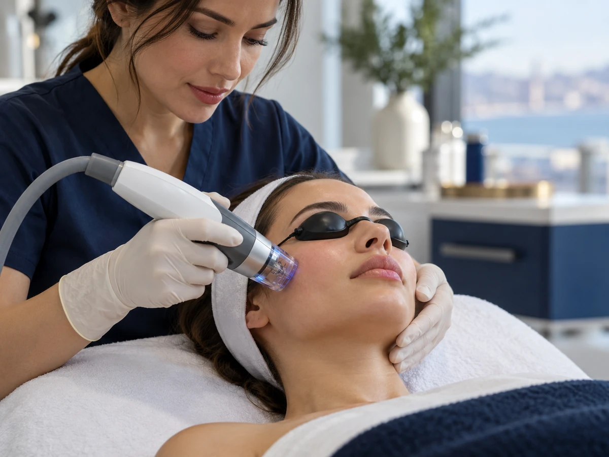 Morpheus8 Türkei: 11 vertrauenswürdige Erkenntnisse vor Ihrer Transformation morpheus8 Türkei – Behandler behandelt einen entspannten Patienten mit einem RF-Mikroneedling-Gerät