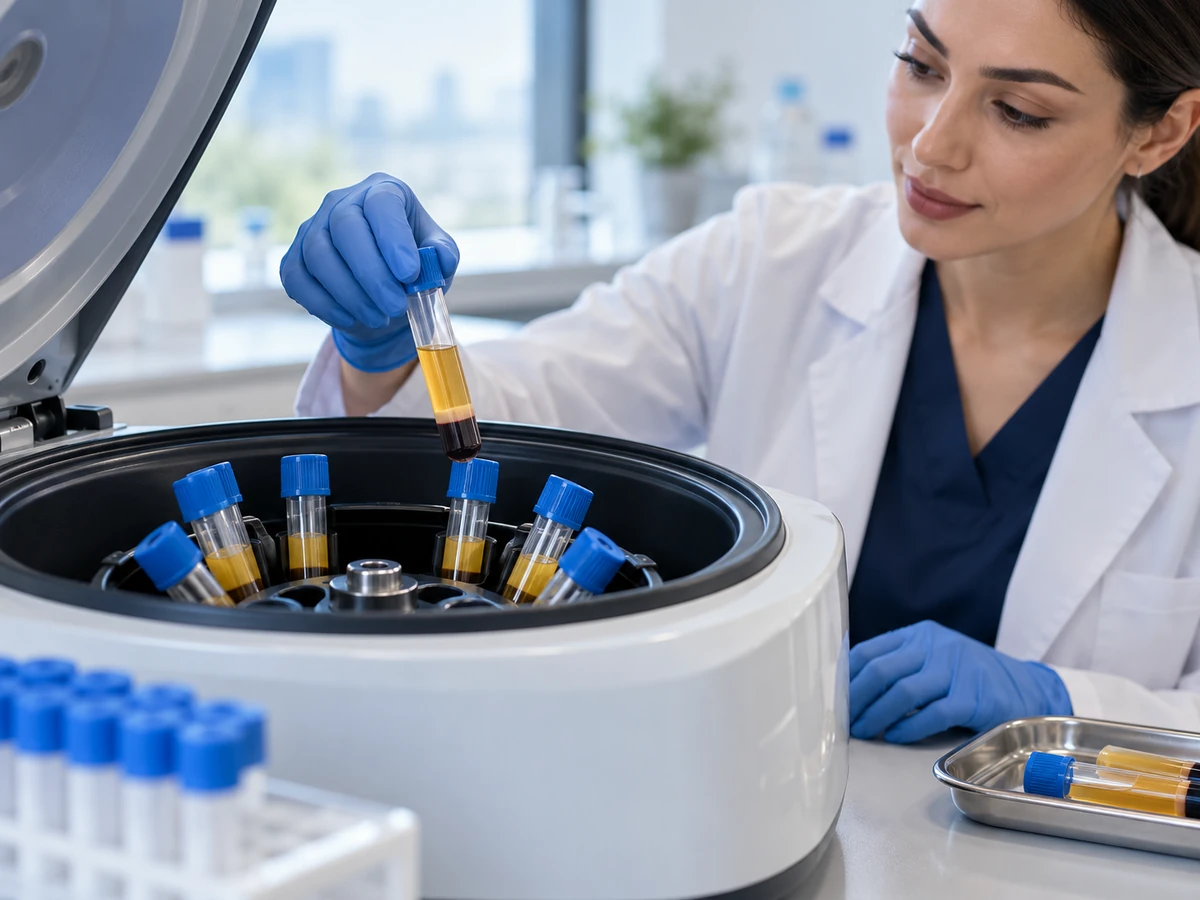 PRP Hair Treatment Turkey: 9 Reassuring Insights Before Your Transformation prp hair treatment turkey – centrifuge separating blood plasma for PRP preparation